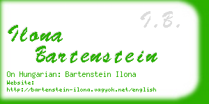 ilona bartenstein business card